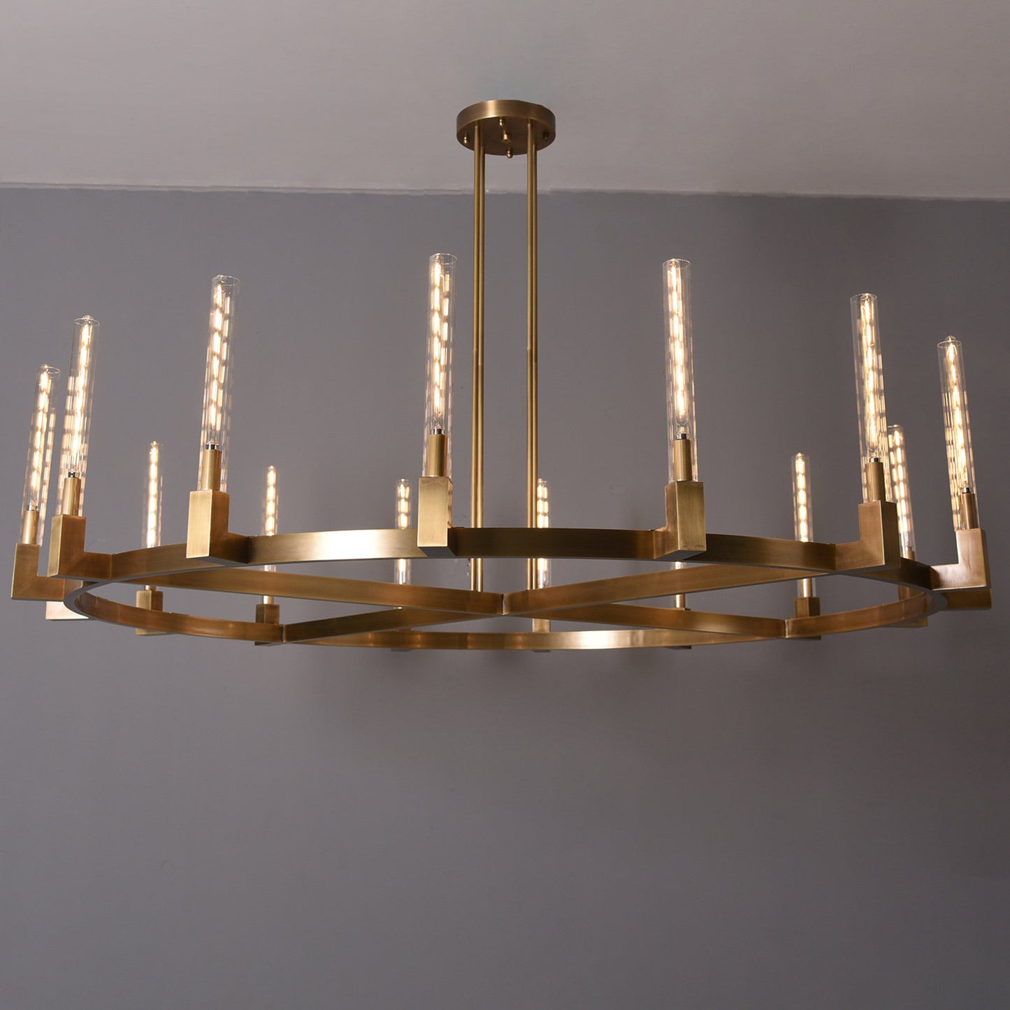 Crown Round Chandelier 72"