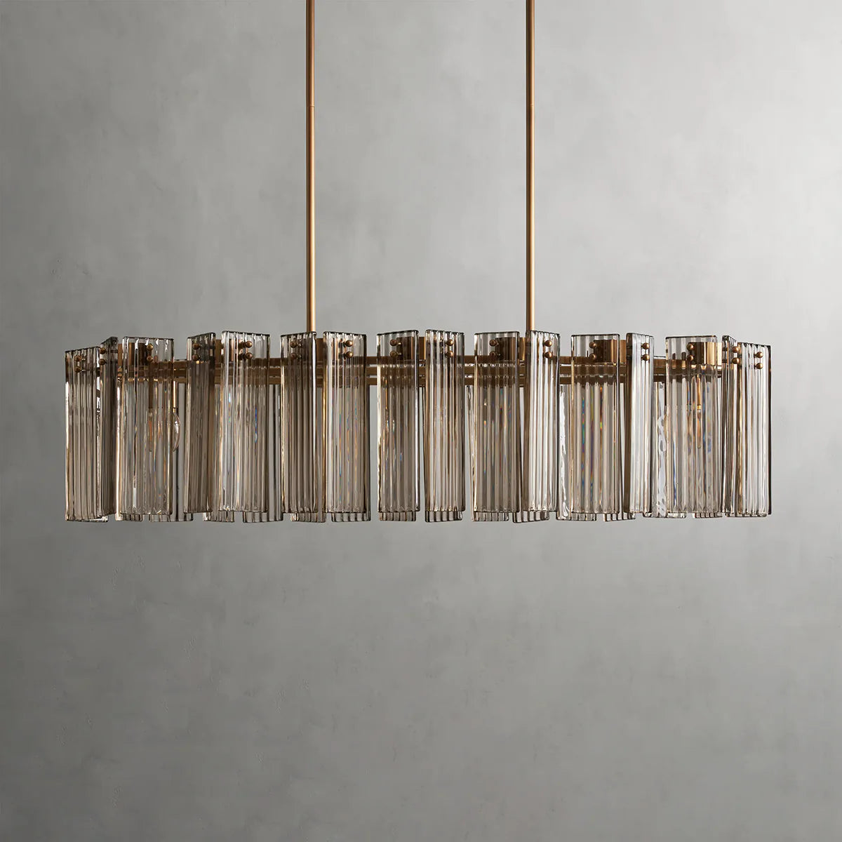 Art Glass Delsier Oval Chandelier