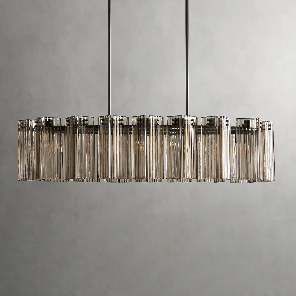 Art Glass Delsier Oval Chandelier