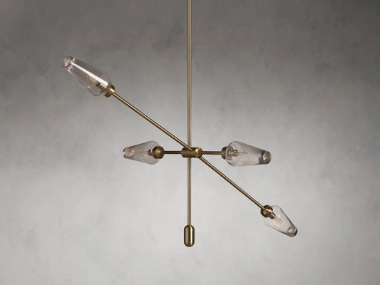Arrow Brass Chandelier