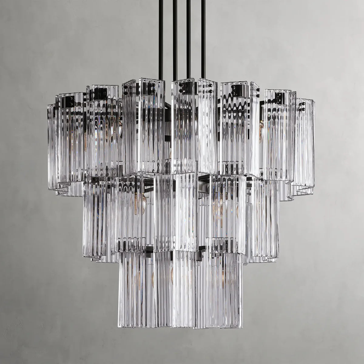 Art Glass Delsier Round Chandelier