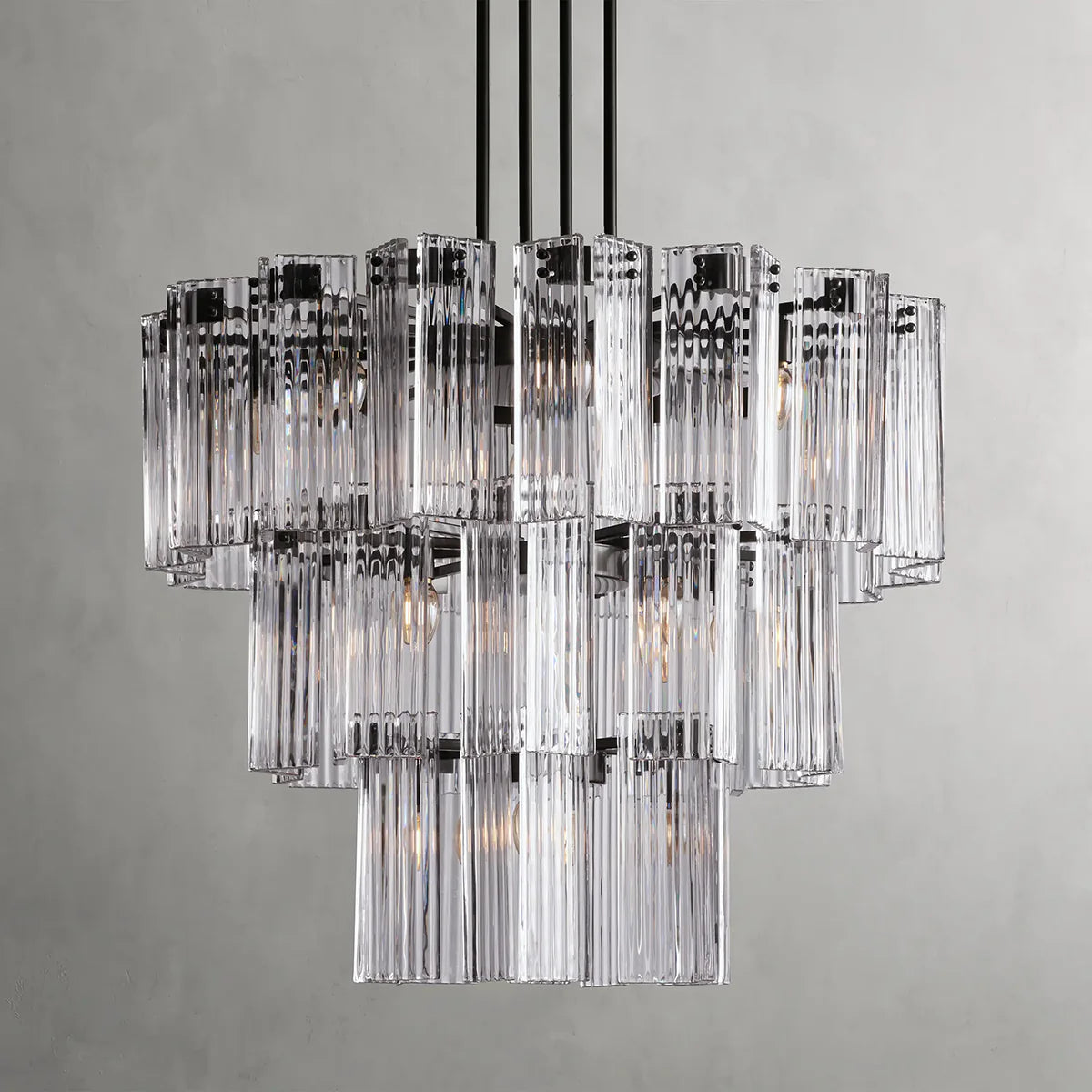 Art Glass Delsier Round Chandelier