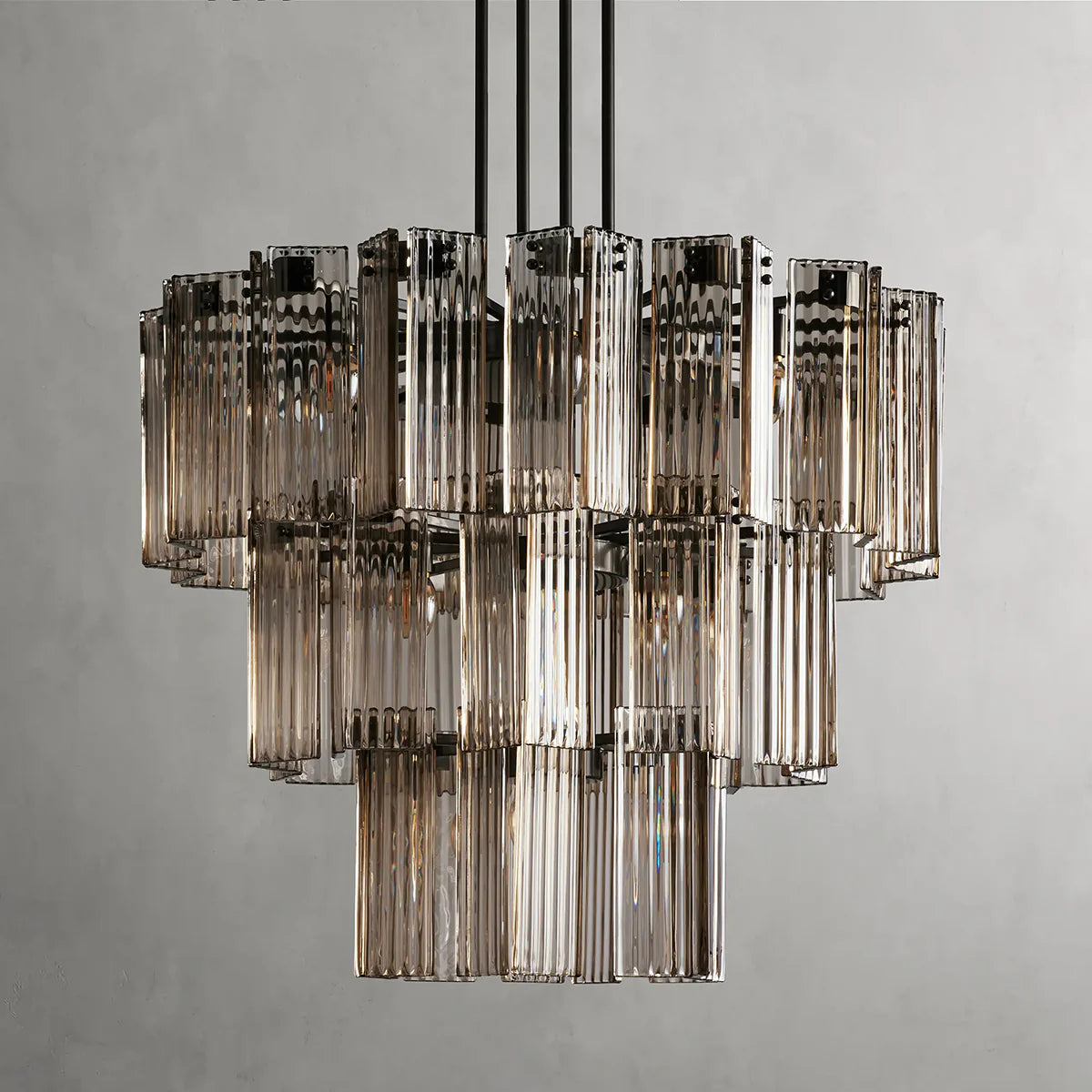 Art Glass Delsier Round Chandelier
