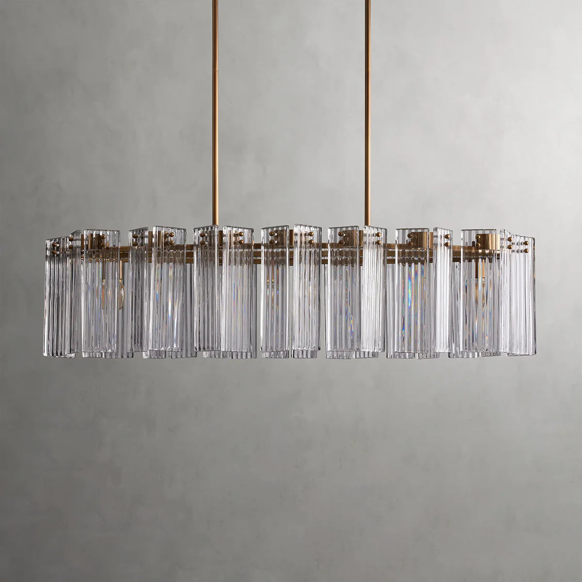 Art Glass Delsier Oval Chandelier