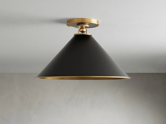 Arno Small Flush Mount in Black