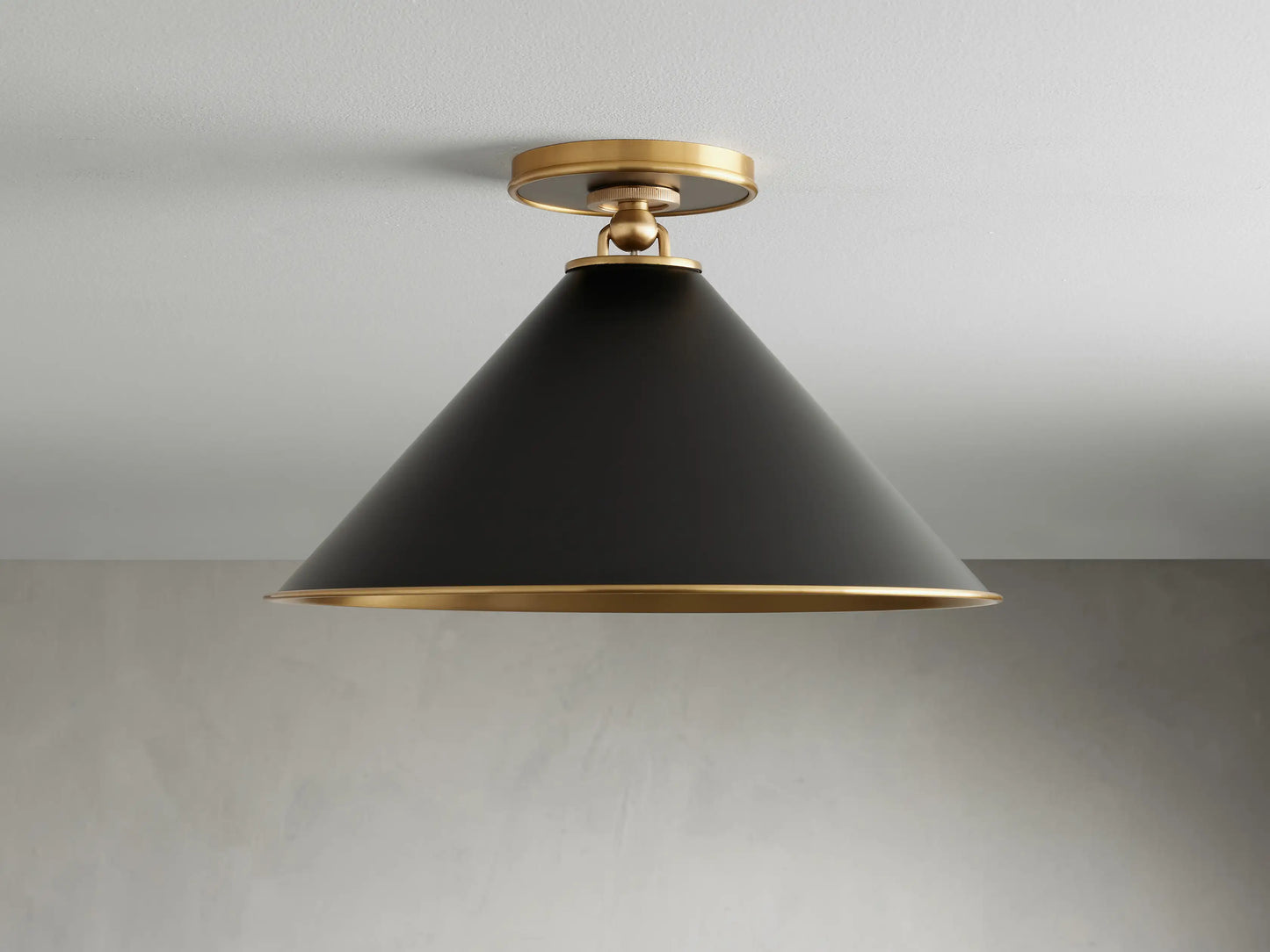 Arnold Small Flush Mount in Black