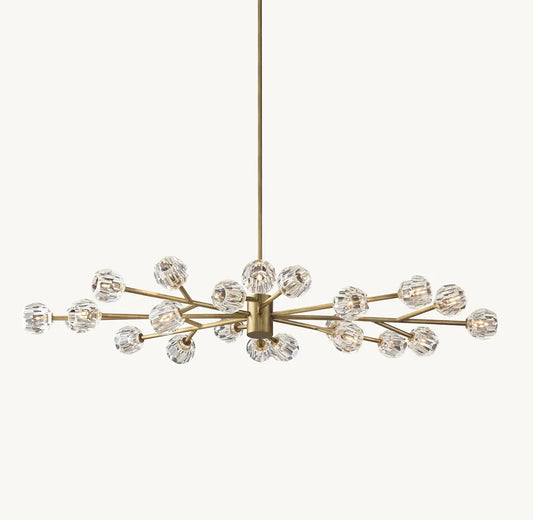 Boule De Cristal Smoke Glass Round Chandelier 72"