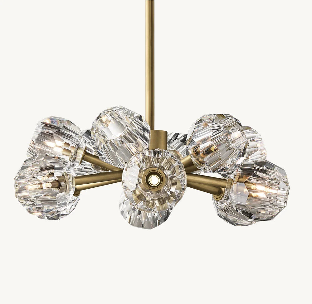 Boule De Cristal Clear Glass Round Chandelier 24"