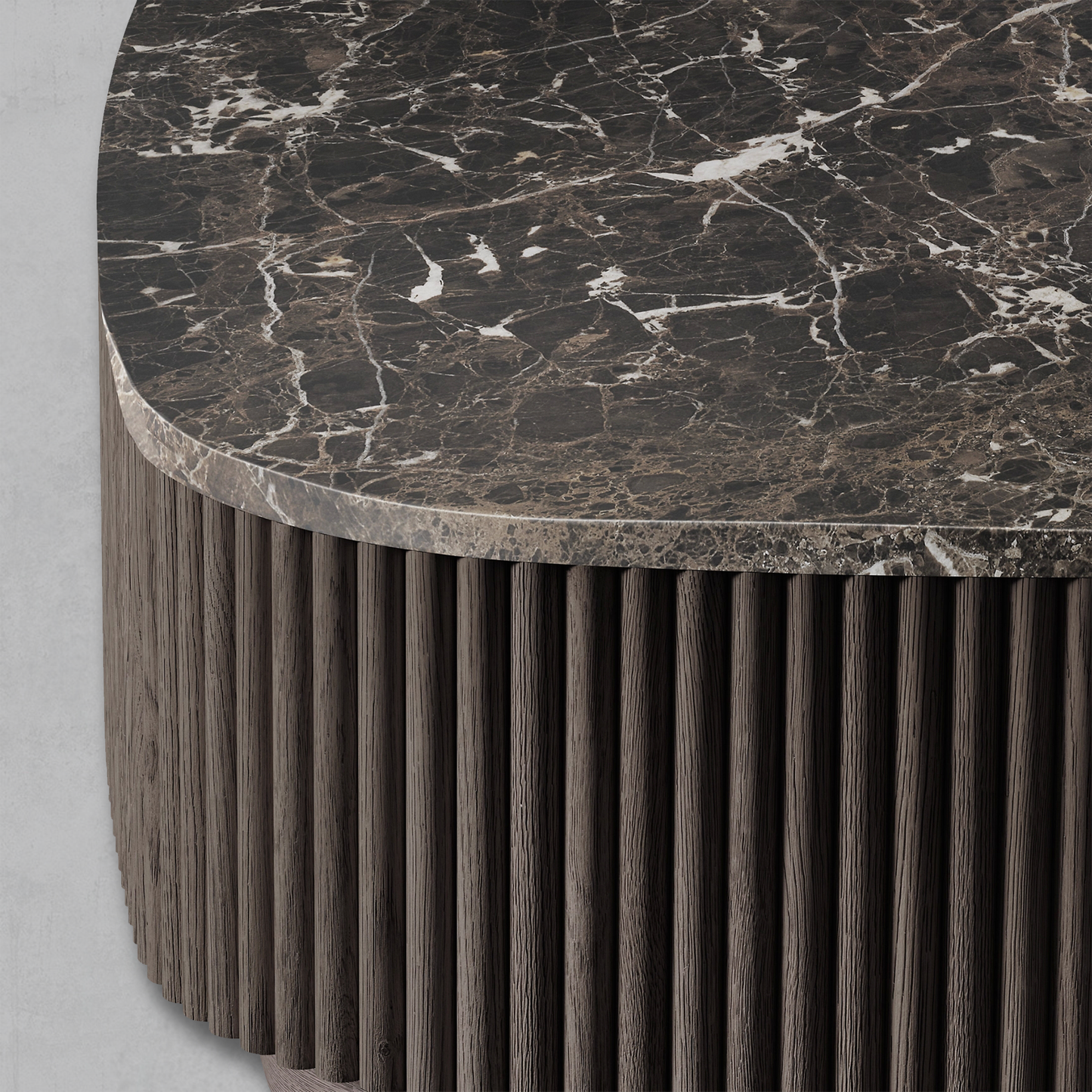 Mulholland Oak Wood & Stone Coffee Table