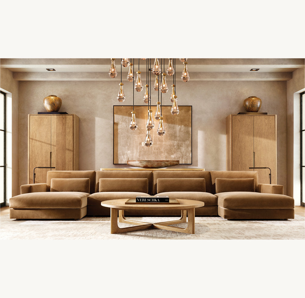 RAINDROP ROUND CHANDELIER 36"
