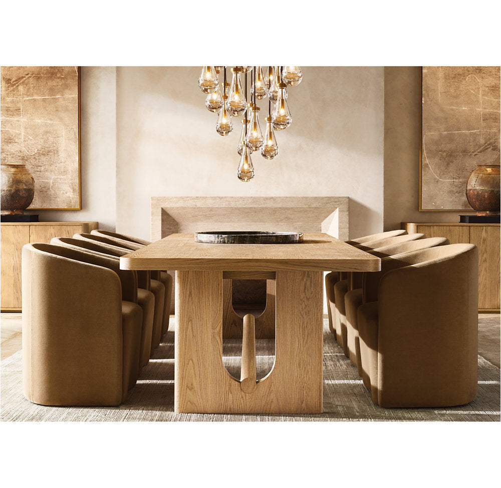 RAINDROP RECTANGULAR CHANDELIER 54"