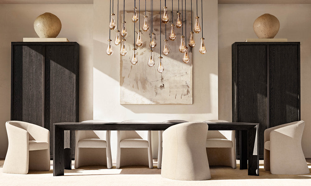 RAINDROP RECTANGULAR CHANDELIER 72"