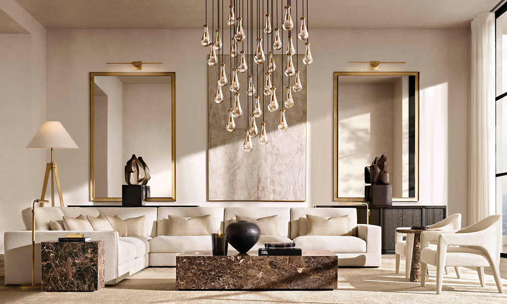 RAINDROP ROUND CHANDELIER 60"