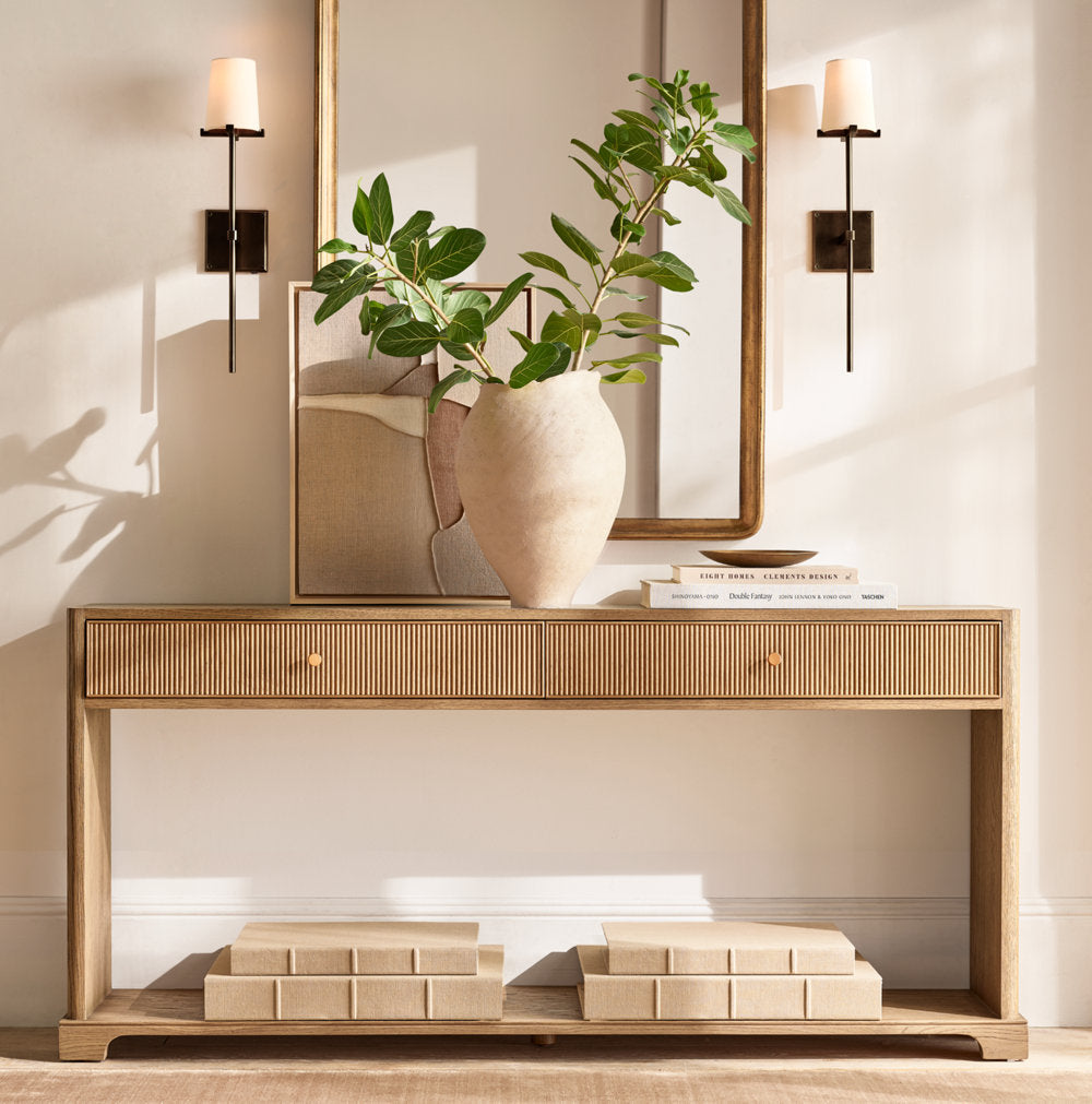 PAUILLAC FABRIC SHADE TORCH SCONCE