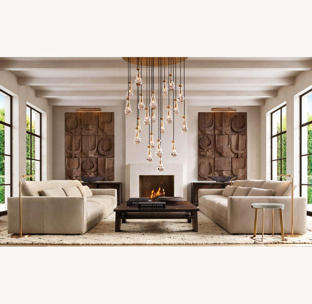 RAINDROP ROUND CHANDELIER 60"