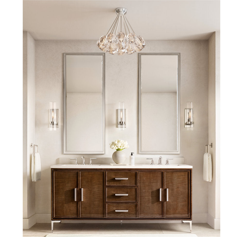 BOULE DE CRISTAL CLEAR GLASS FLUSHMOUNT 24"