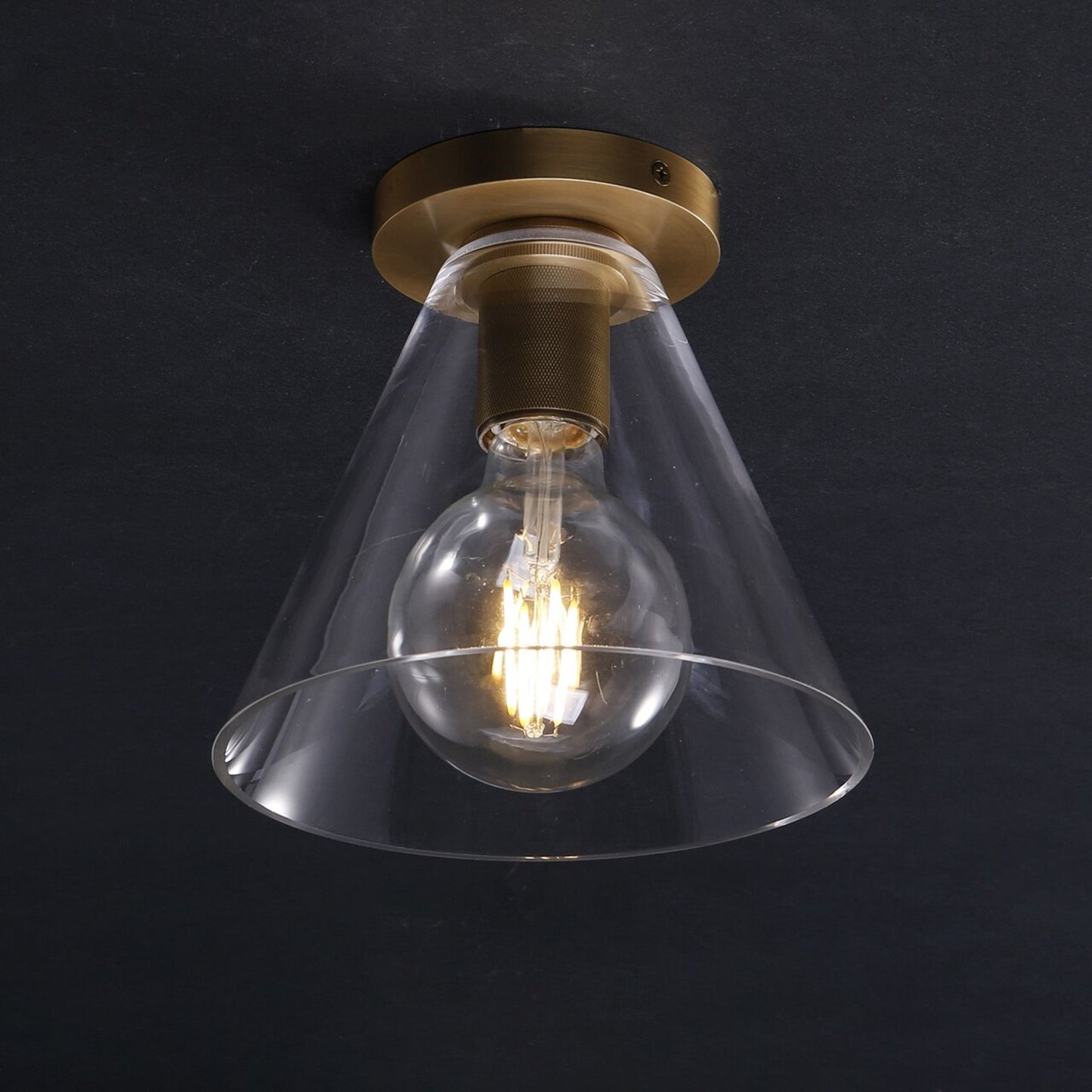 Funnel Flushmount/Wall sconce Brass