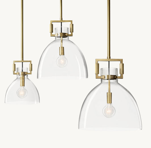 MACHINIST GLASS CLOCHE PENDANT