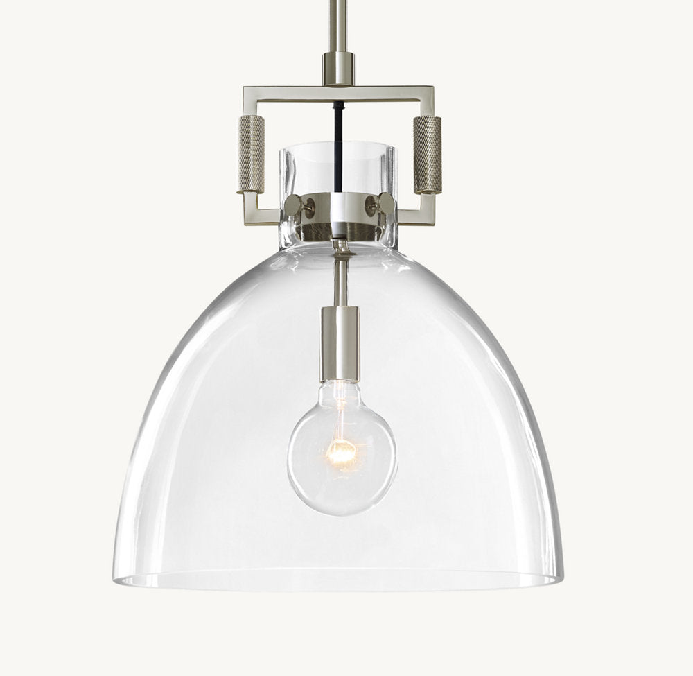 MACHINIST GLASS CLOCHE PENDANT