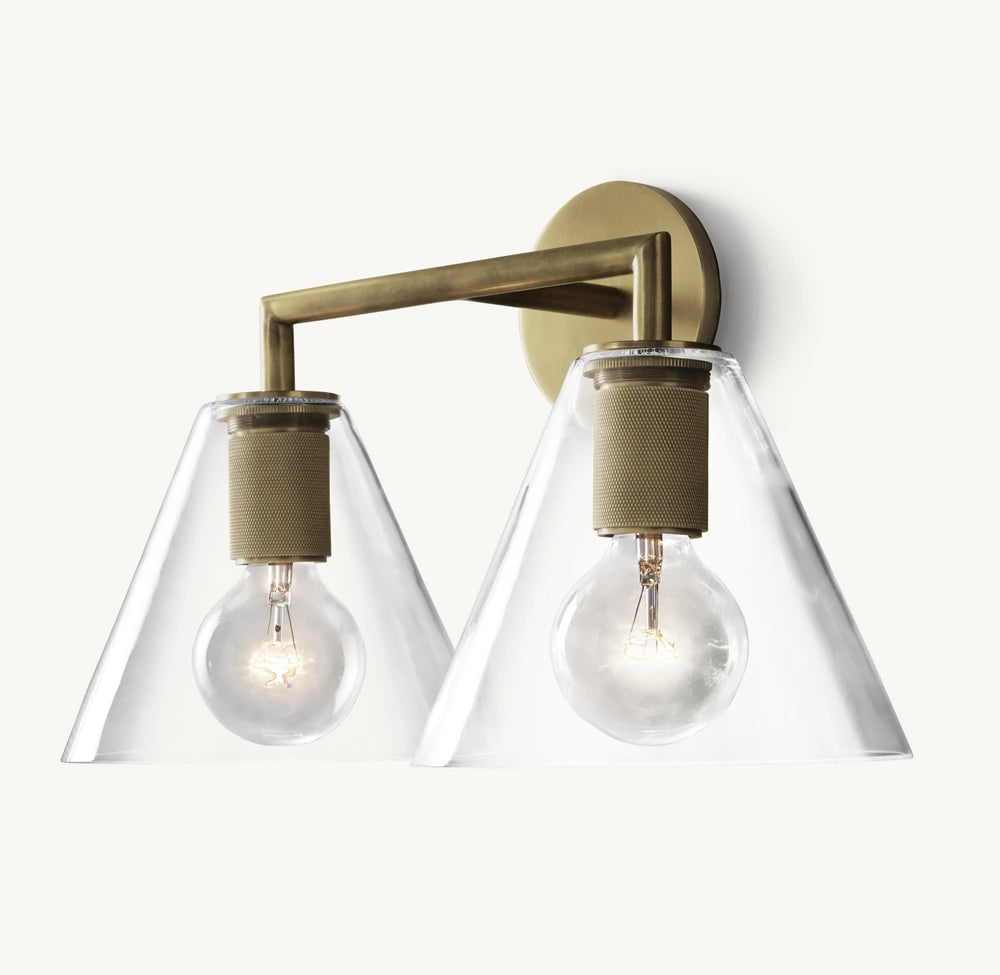 Funnel Shade Double Sconce
