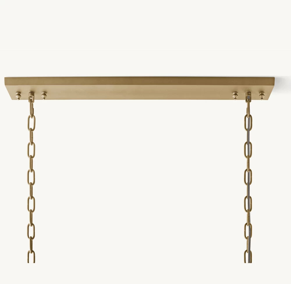 1920S ODEON RECTANGULAR CHANDELIER 49"