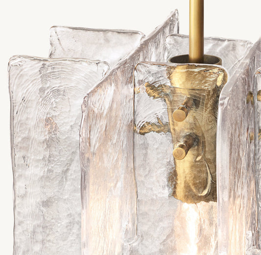 LATTICE CLEAR GLASS PENDANT