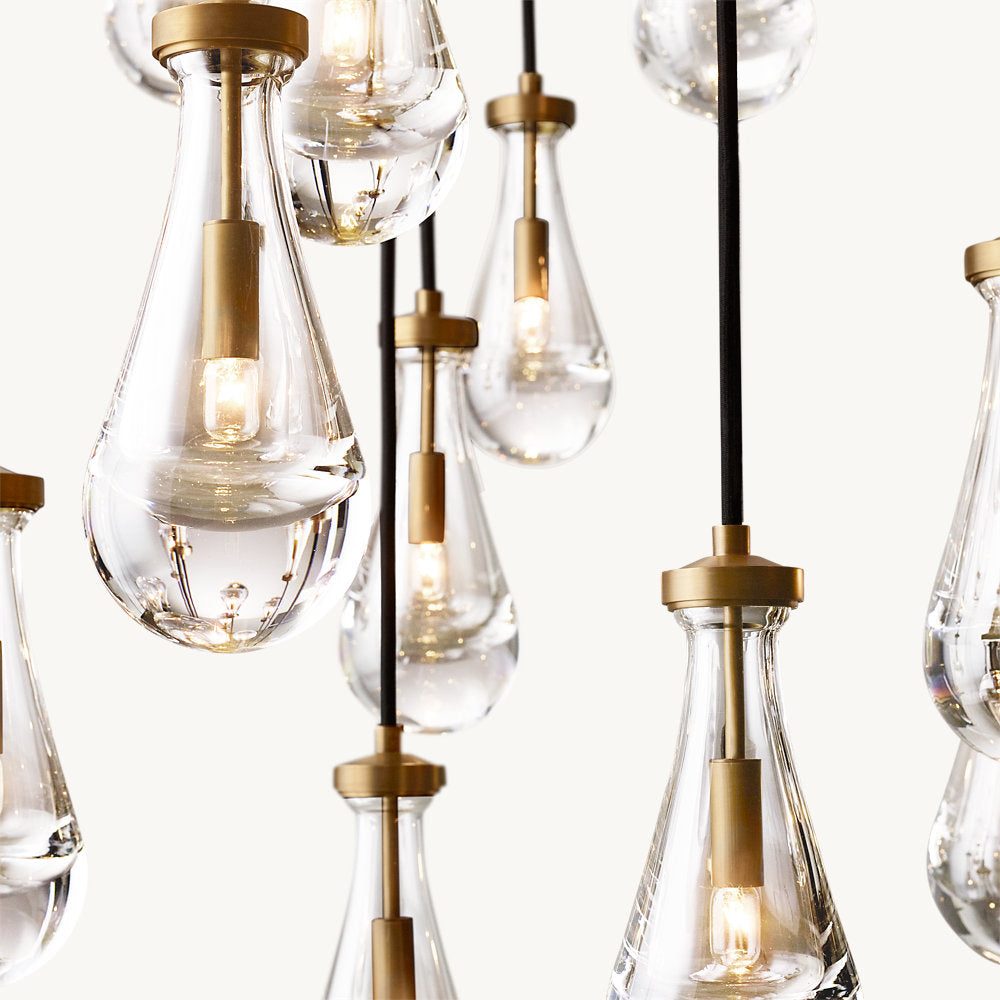 RAINDROP ROUND CHANDELIER 60"