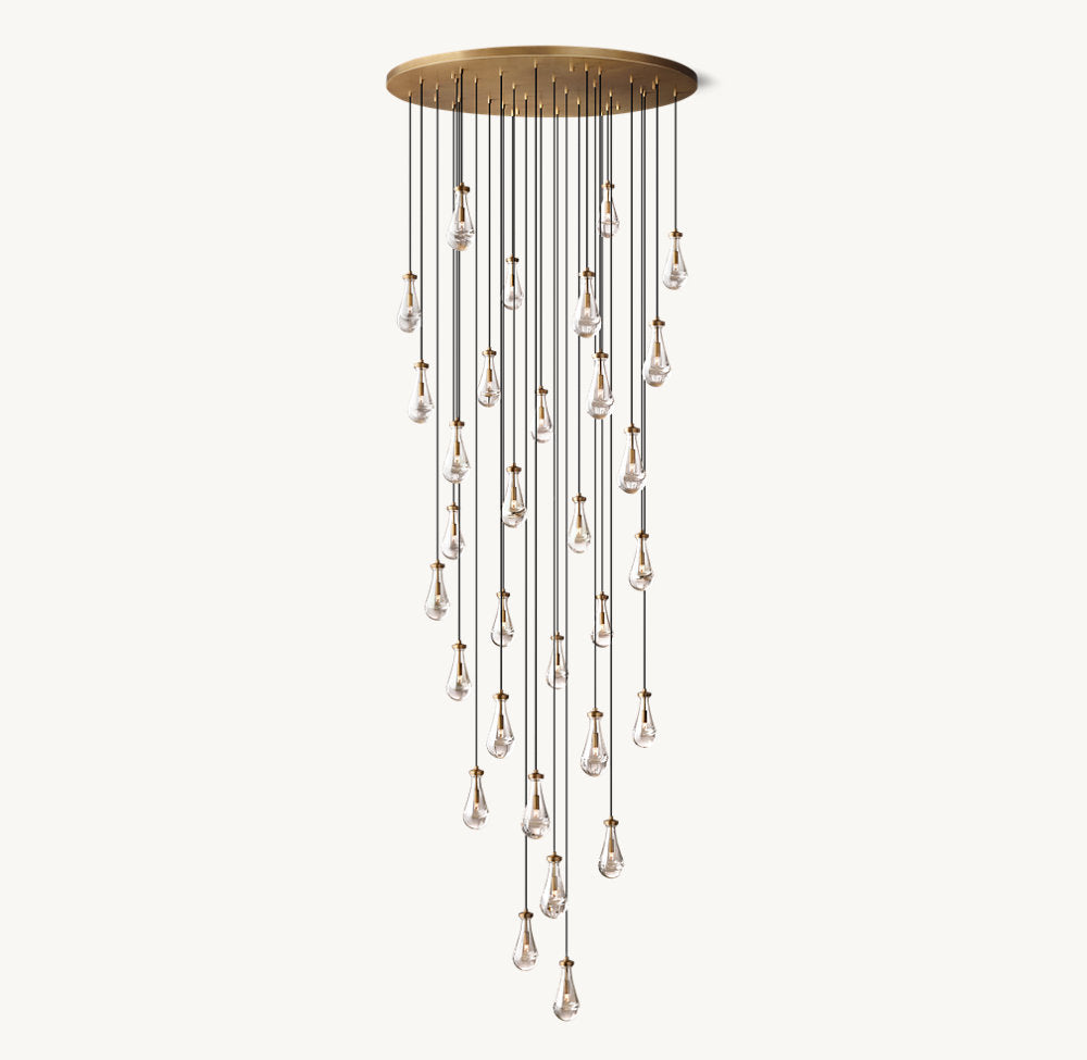 RAINDROP ROUND CHANDELIER 60"
