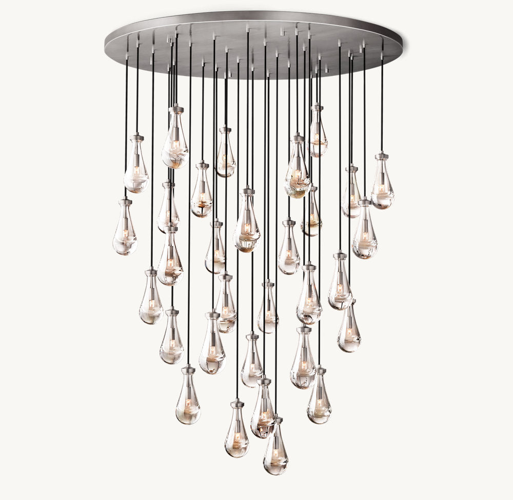 RAINDROP ROUND CHANDELIER 60"