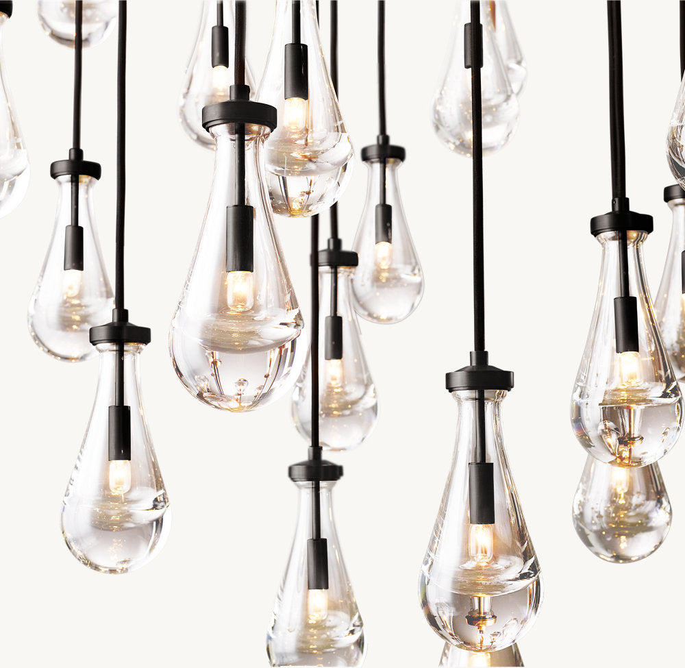 RAINDROP ROUND CHANDELIER 60"