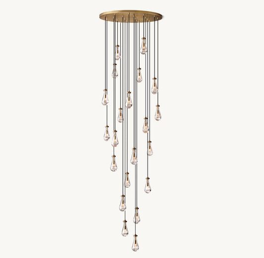 RAINDROP ROUND CHANDELIER 47"