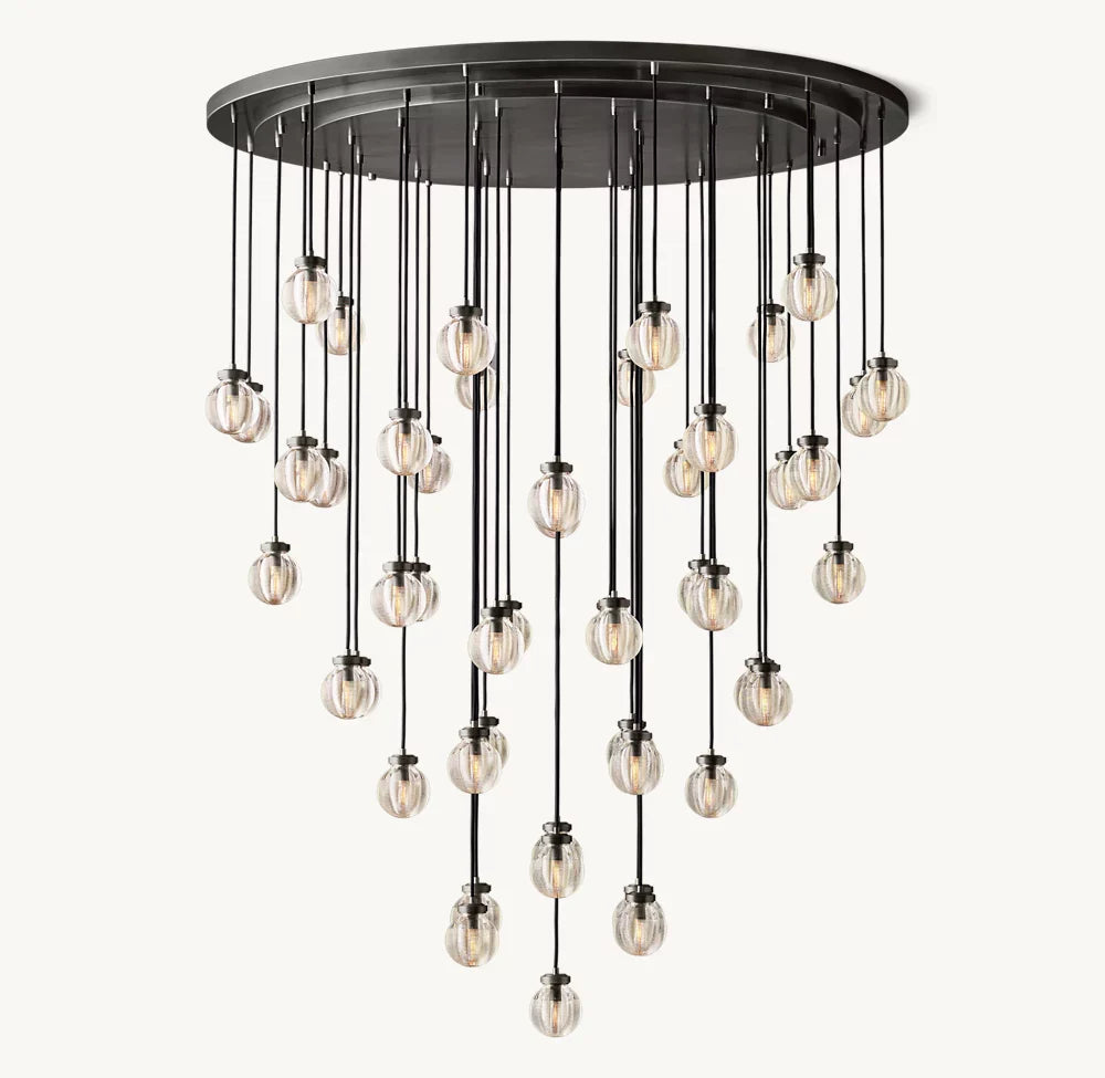 PEARL ROUND CHANDELIER 60"