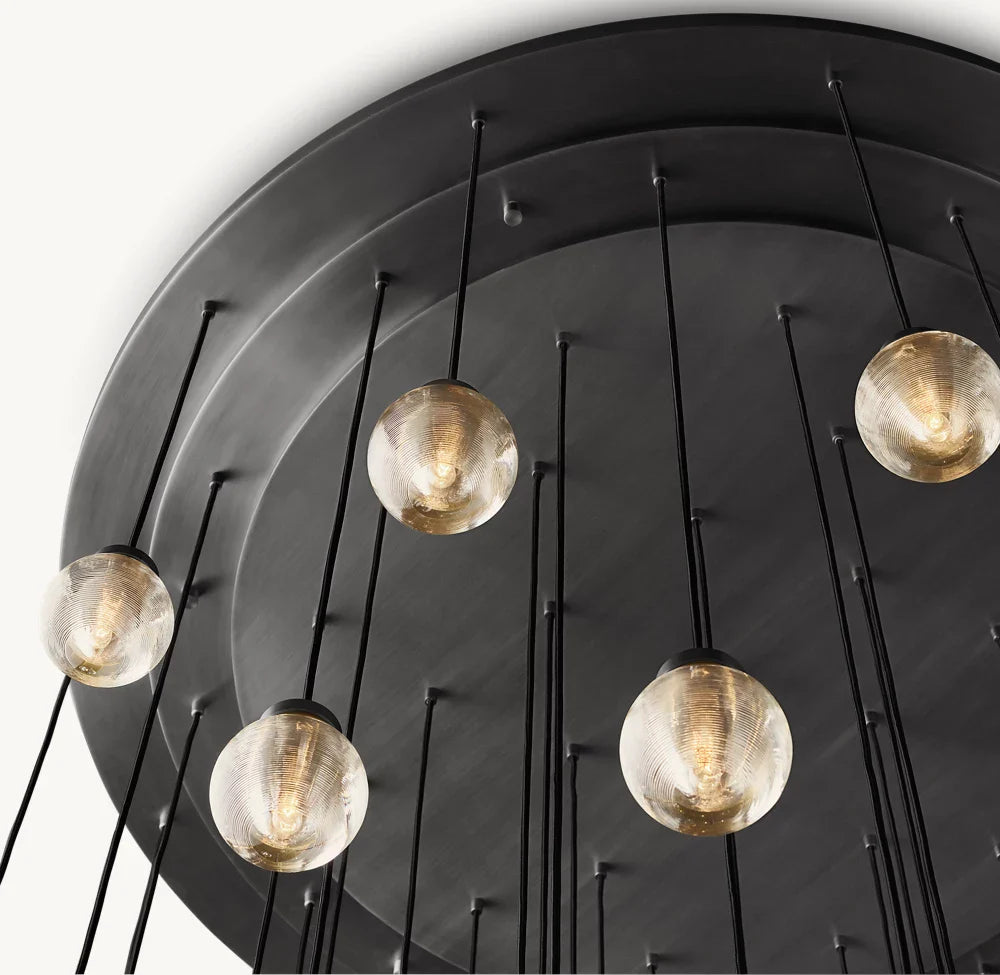 PEARL ROUND CHANDELIER 60"