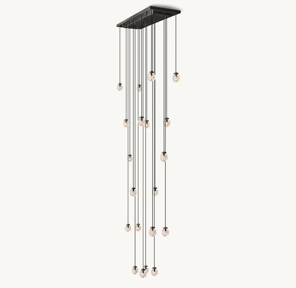 PEARL RECTANGULAR CHANDELIER 54"
