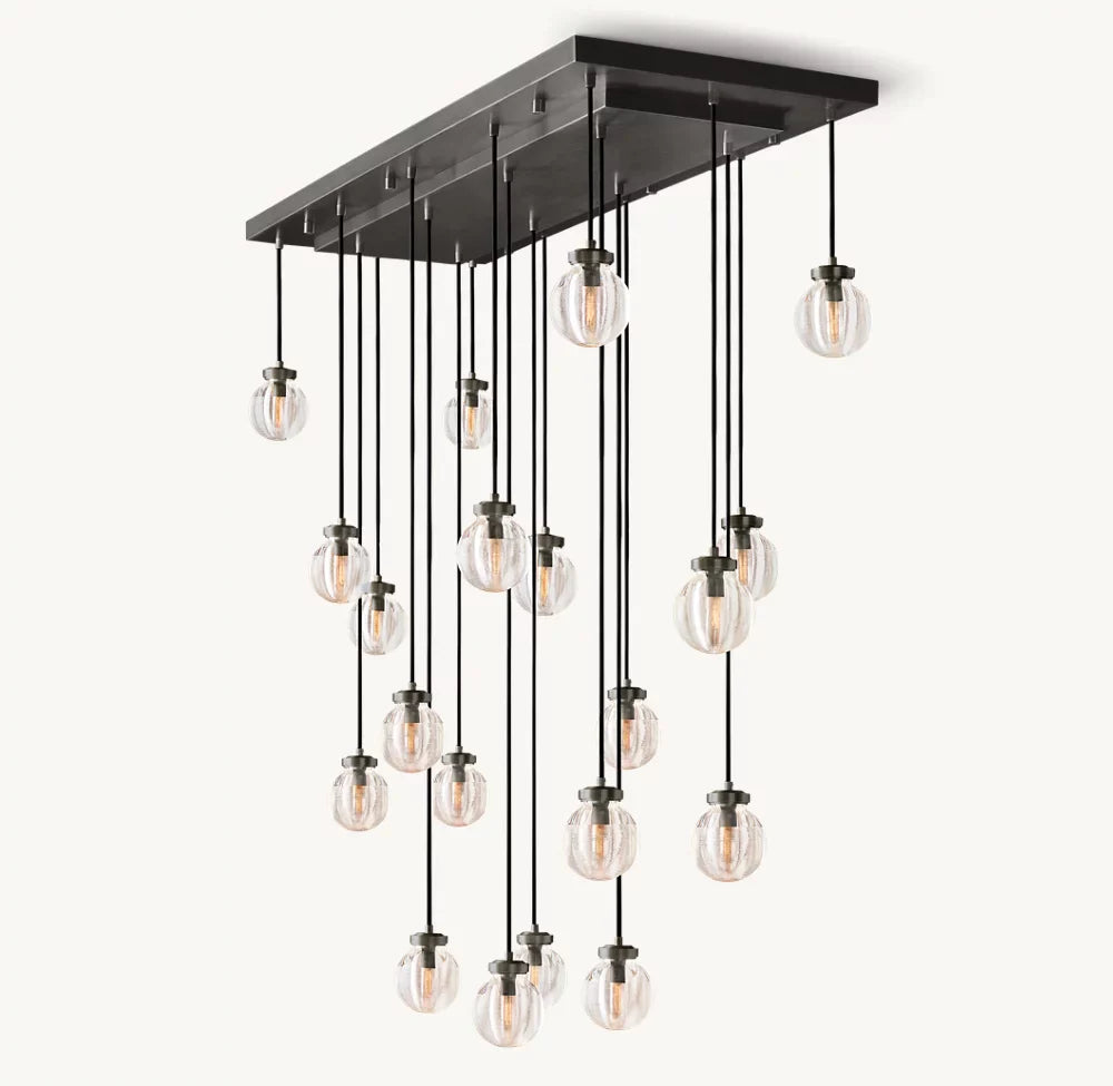 PEARL RECTANGULAR CHANDELIER 54"