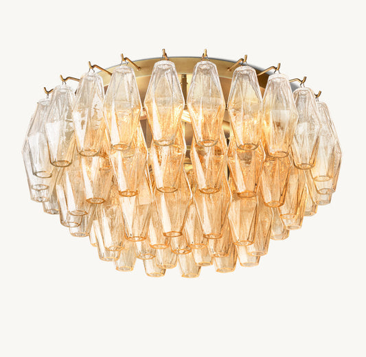 CHIARA CLEAR GLASS FLUSHMOUNT 22"