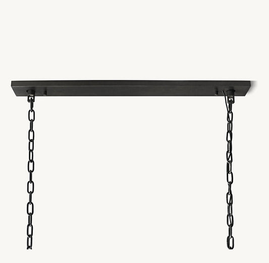 HARLOW CRYSTAL RECTANGULAR CHANDELIER 74"