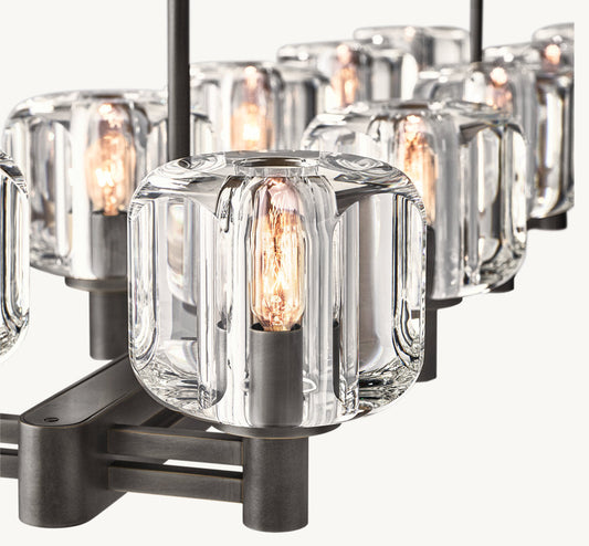 DEMARET DOUBLE LINEAR CHANDELIER 54"