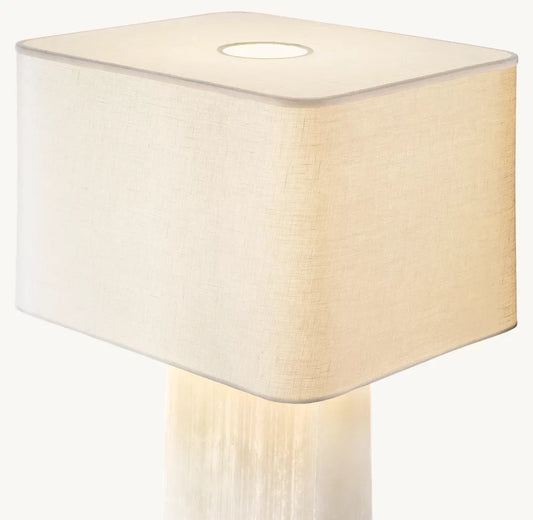 TALLADO ALABASTER CONVEX ACCENT TABLE LAMP