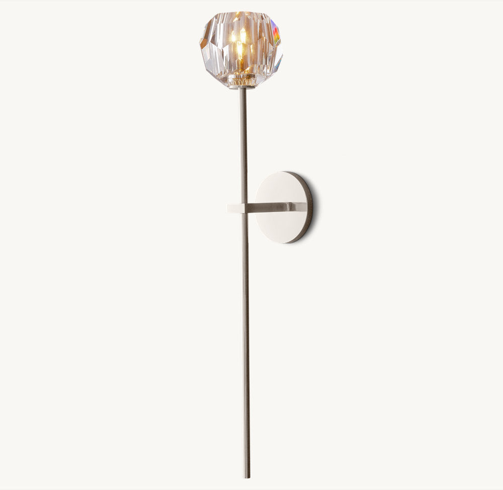 BOULE DE CRISTAL SMOKE GLASS GRAND SCONCE