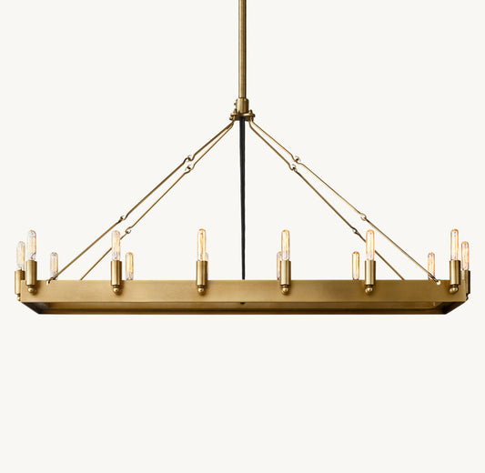 CAMINO VINTAGE FILAMENT RECTANGULAR CHANDELIER 41"