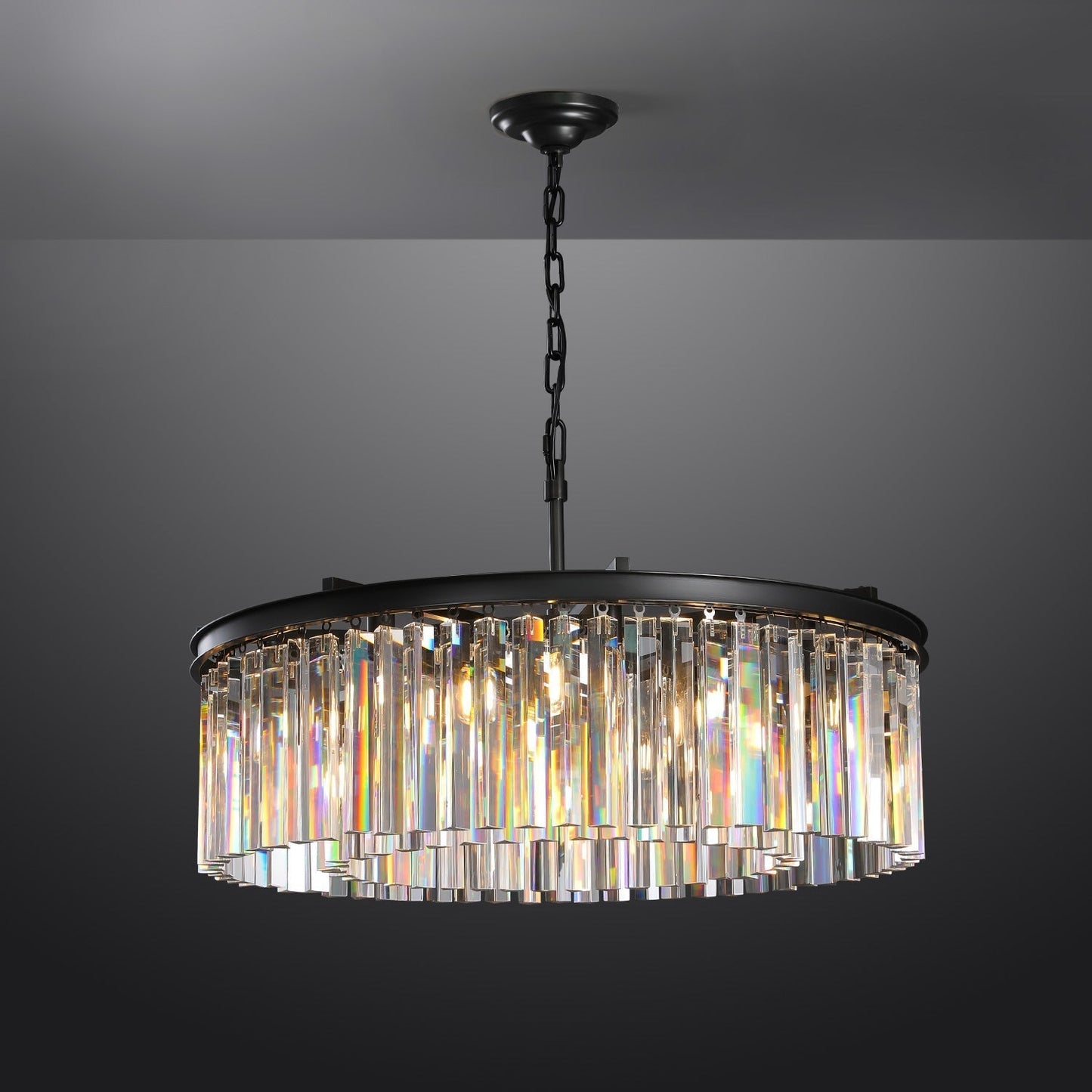 Rhys Round Chandelier 32", 8-lights