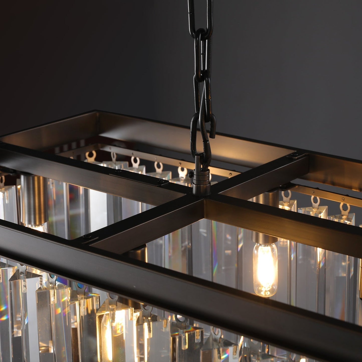 Rhys Rectangular Chandelier 59", 8-lights