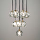 Balle Be Crystal Ball Pendant 10 Lights Brass