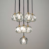 Balle Be Crystal Ball Pendant 10 Lights Brass