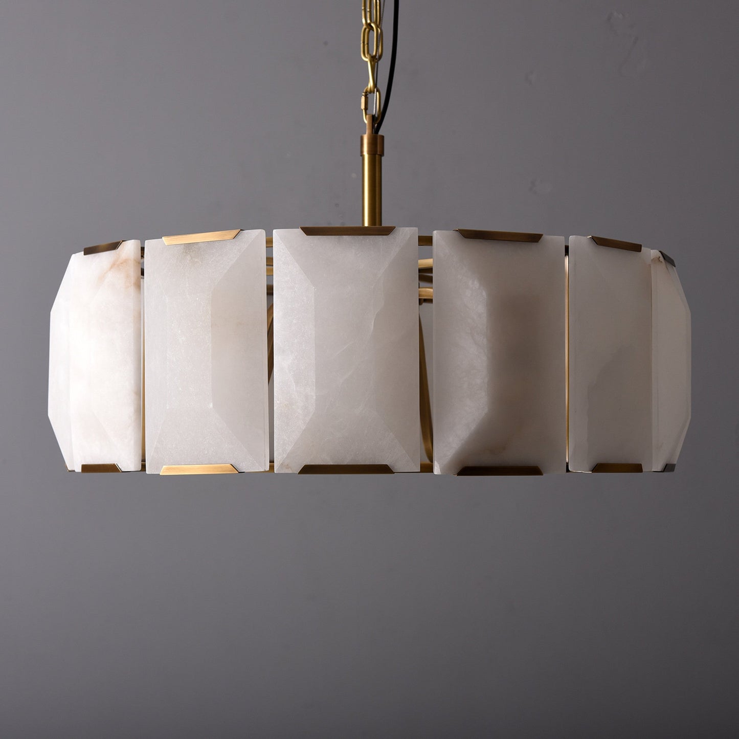 Harris Alabaster Round Chandelier 30"