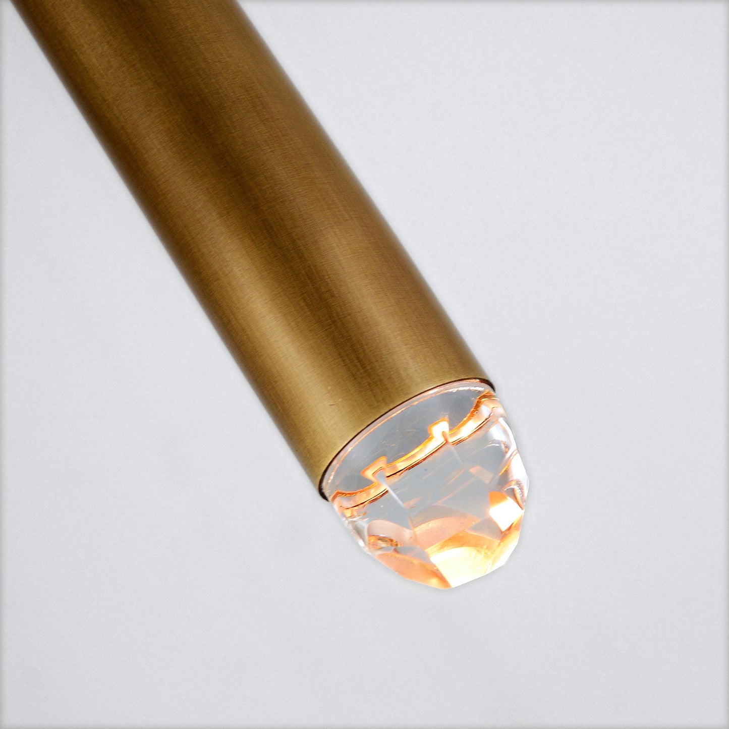 Arrow Crystal Large Pendant Brass