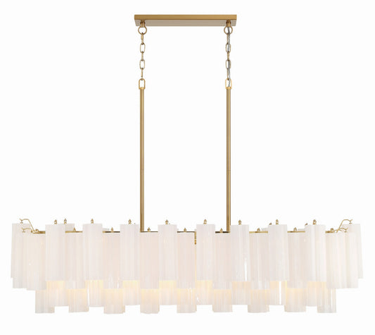 14 Light Chandelier in Aged Brass