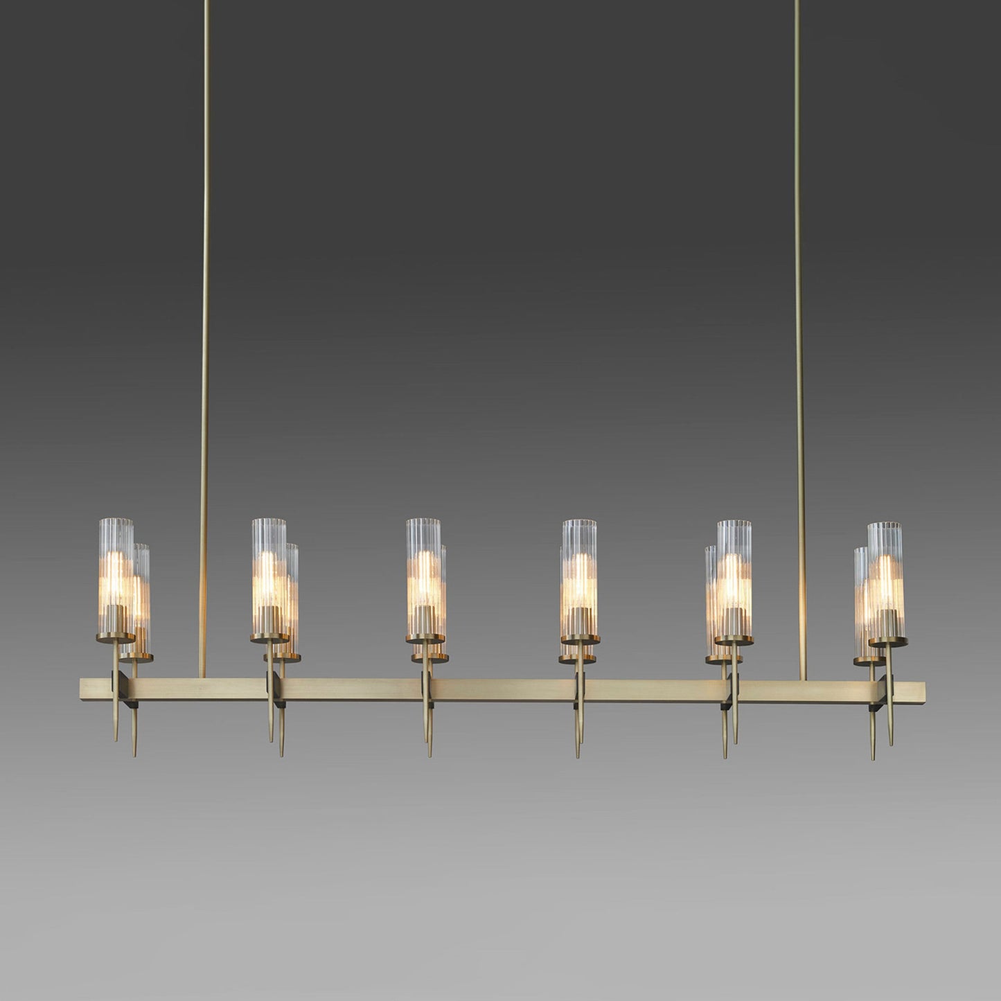 Aicken 10 Lights Chandelier Brass