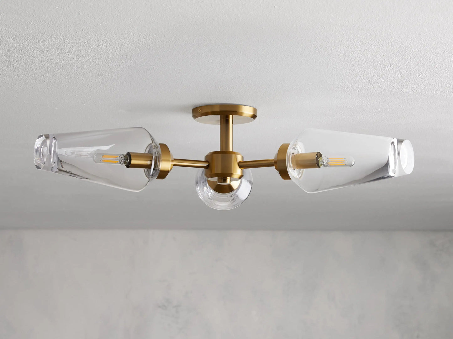 Arrow Flush Mount in Brass